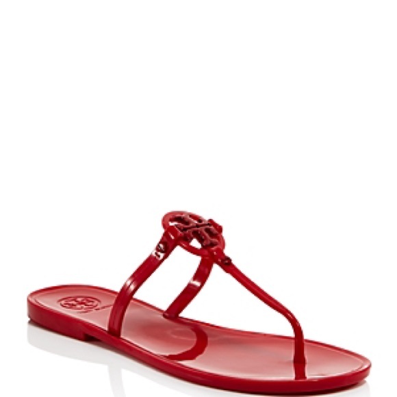 Tory Burch Glossy Red Sandals - Picture 1 of 5